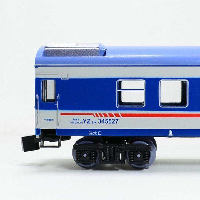 1:87 HO Scale Model Train Toy Passenger Car Locomotive  Toy Blue