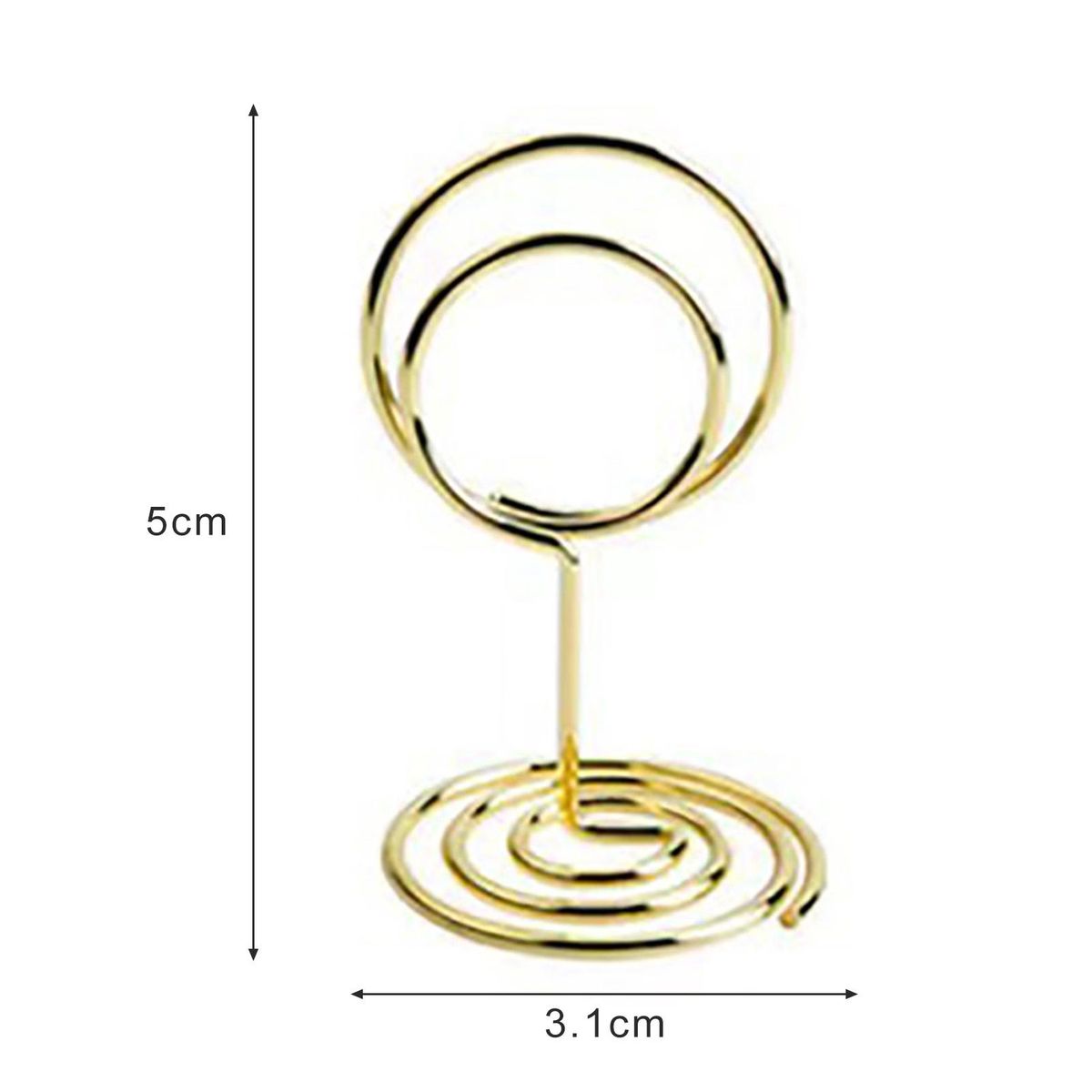 Desktop Card Holder 30pcs Metal Card Holder Stand Versatile for Photos Golden