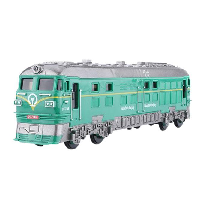1:87 Alloy Steam Locomotive Traction Engine Trains Toy Model & Green