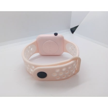 Square Face Hollow Strap Unisex LED Watch- Pink