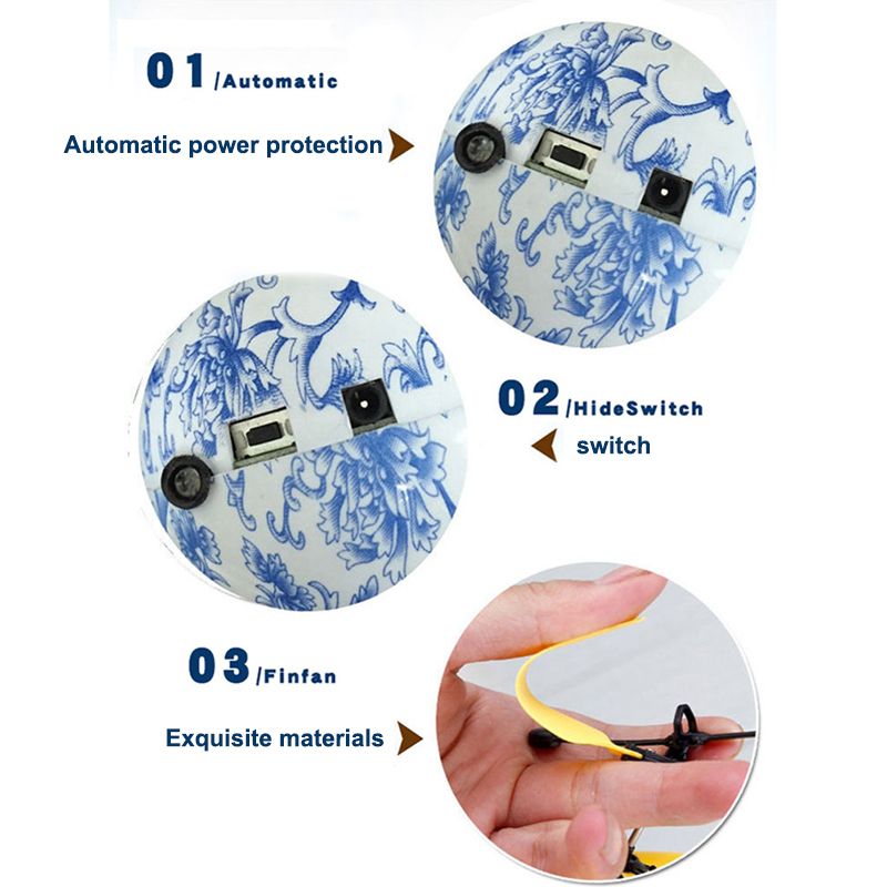 Infrared Induction Drone Toy USB Charging (Blue And White
