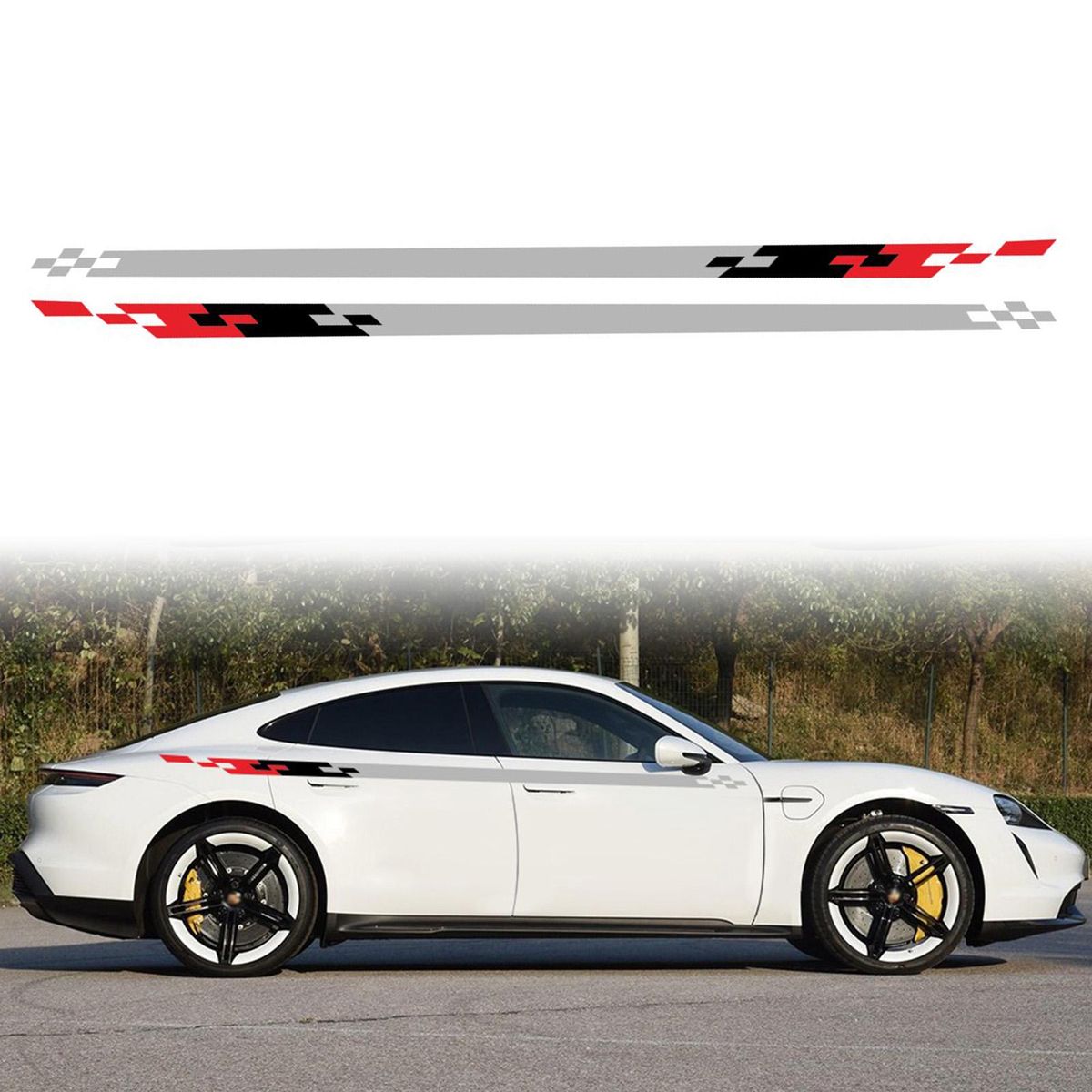 Universal Car Sticker Three Colors Strip Style Racing Car Body Side Decal for All Cars Decal