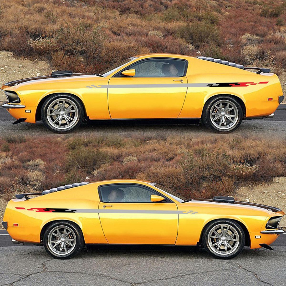 Universal Car Sticker Three Colors Strip Style Racing Car Body Side Decal for All Cars Decal