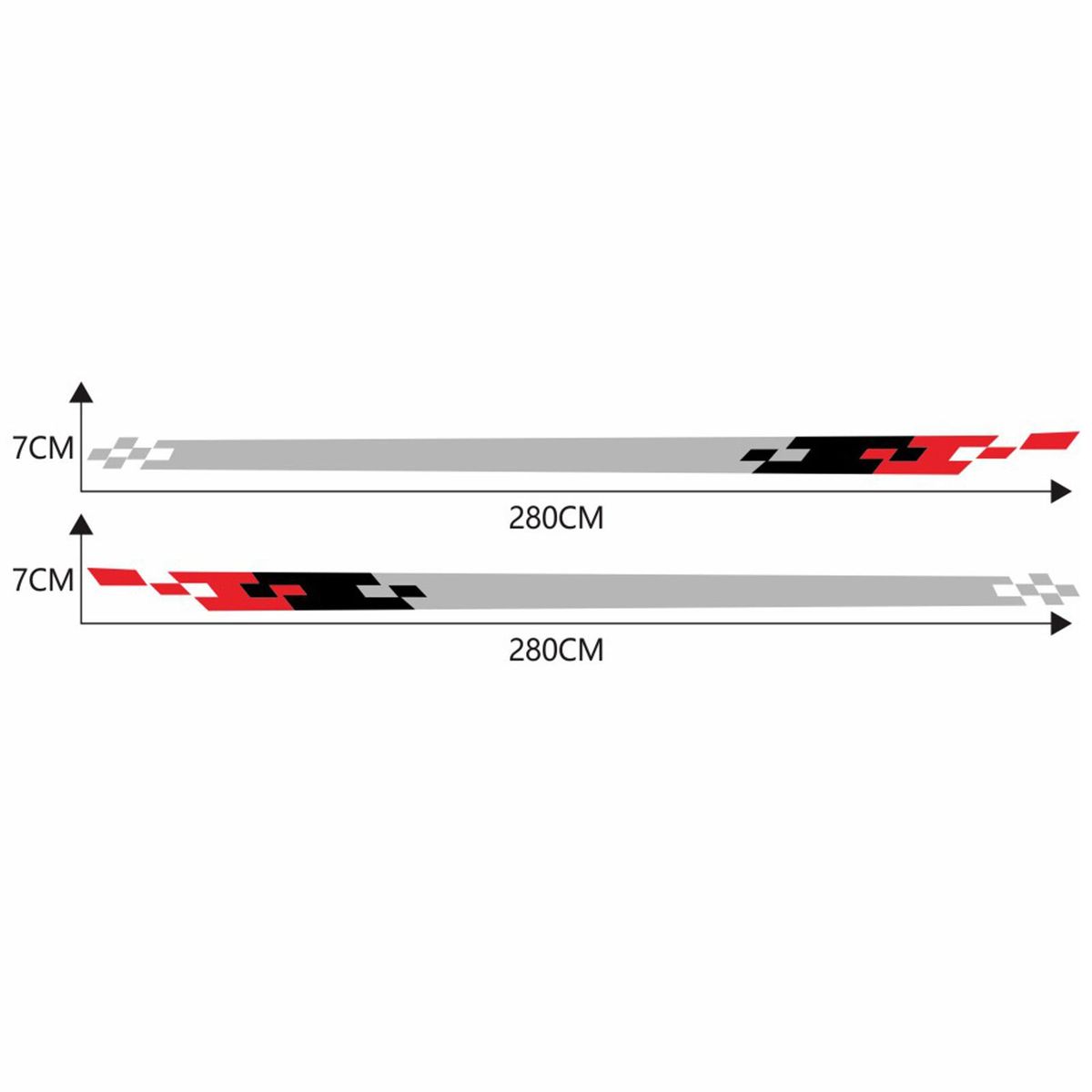 Universal Car Sticker Three Colors Strip Style Racing Car Body Side Decal for All Cars Decal