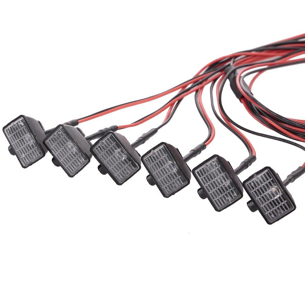 6pcs RC Car LED Light With Lampshade Decorate For Traxxas