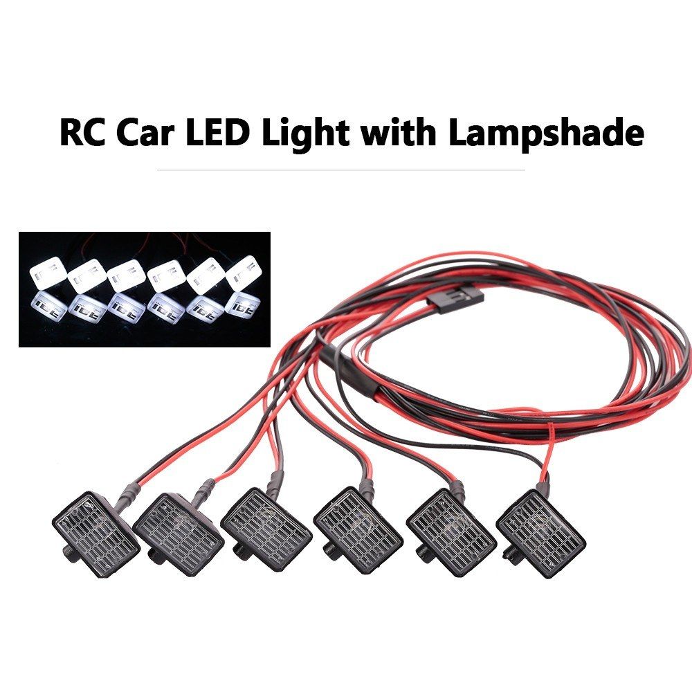 6pcs RC Car LED Light With Lampshade Decorate For Traxxas