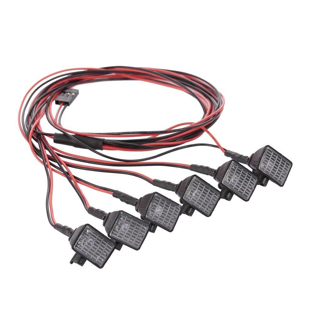 6pcs RC Car LED Light With Lampshade Decorate For Traxxas