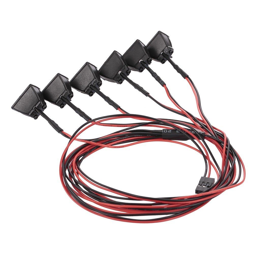 6pcs RC Car LED Light With Lampshade Decorate For Traxxas