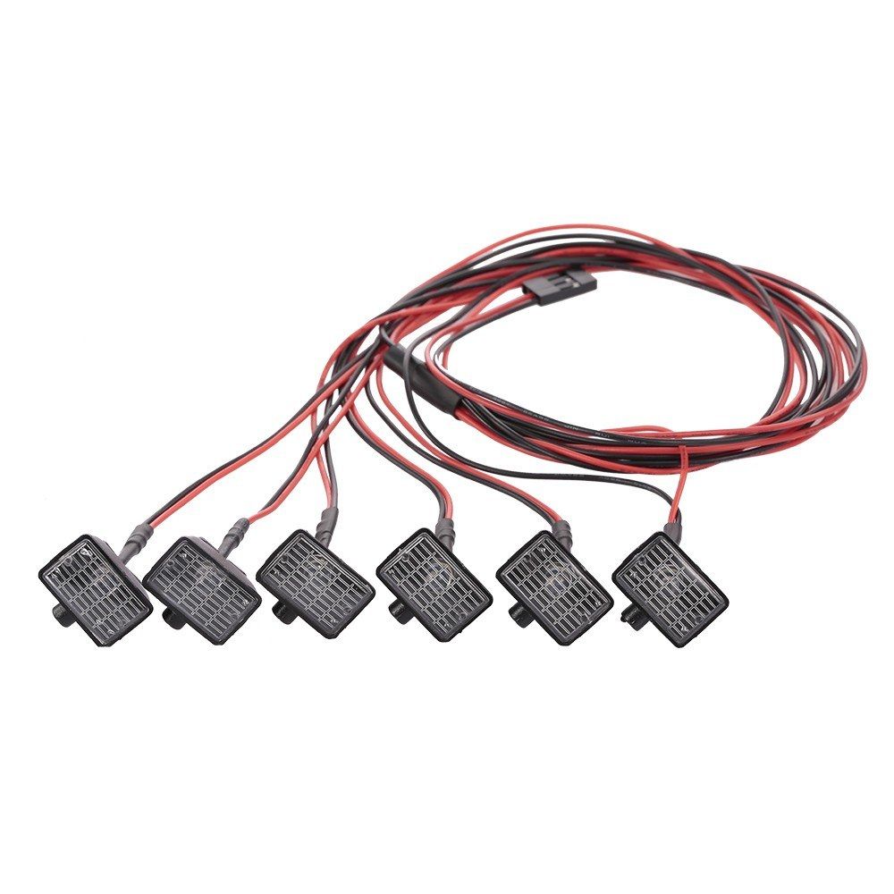 6pcs RC Car LED Light With Lampshade Decorate For Traxxas