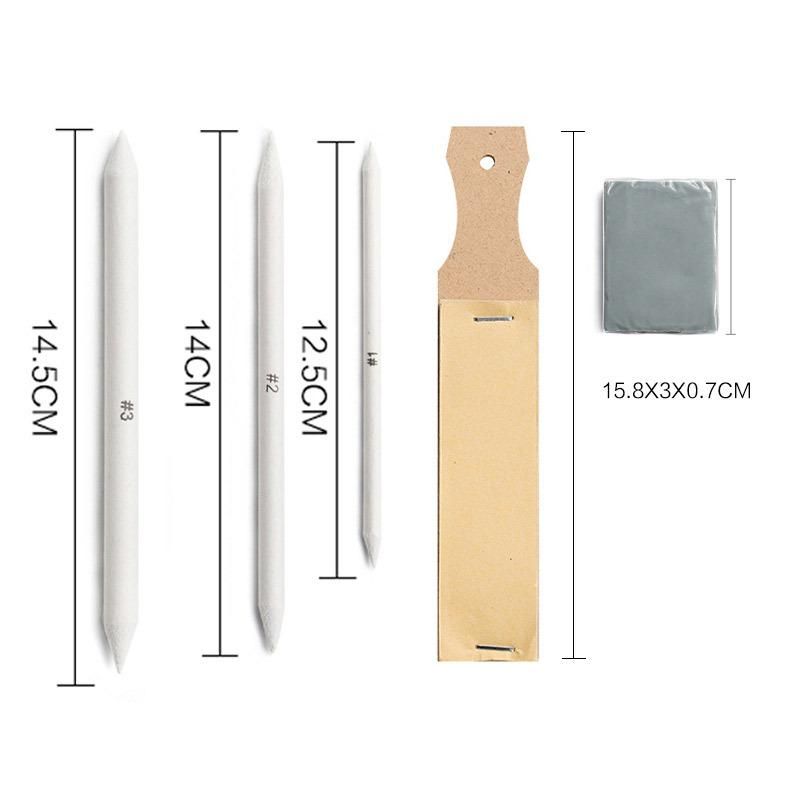 Sketch Painting Tools 16-Piece Set Sketch Set Plastic Rubber Sandboard Carbon Strip Eternal Pencil