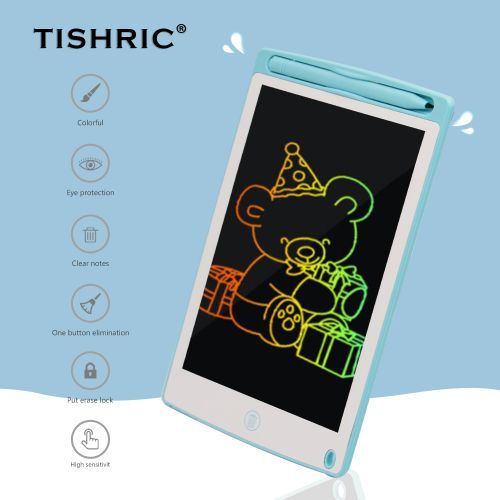 8.5 Inch Graphics Tablet For Drawing LCD Writing Tablet For Kids LCD Writing Board Digital Pad Stylus Pen Electronic Notepad(#Black)