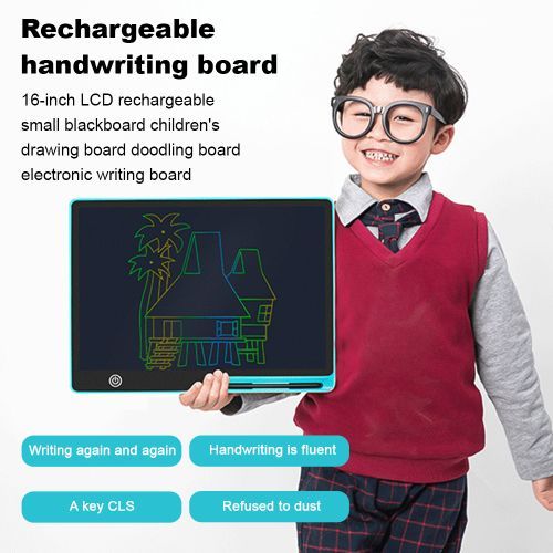 16 Inch LCD Writing Tablet Electronic Writting Doodle Board Digital Colorful Handwriting Pad Drawing Graphics Kids Birthday Gift(#Color Screen)