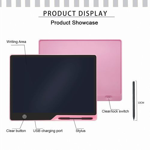 16 Inch LCD Writing Tablet Electronic Writting Doodle Board Digital Colorful Handwriting Pad Drawing Graphics Kids Birthday Gift(#Color Screen)