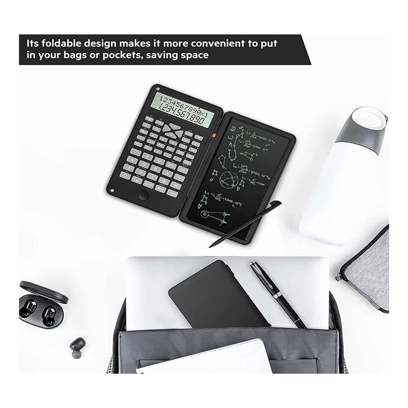 Calculator  Scientific Calculators 12-Digit Calculator Writing Tablet  Foldable Financial Calculator for School Office