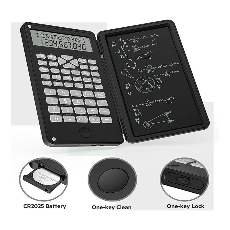Calculator  Scientific Calculators 12-Digit Calculator Writing Tablet  Foldable Financial Calculator for School Office