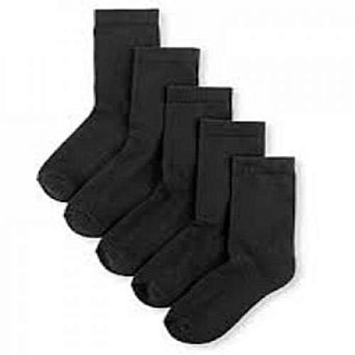 Children Back To School Black Socks 5in1