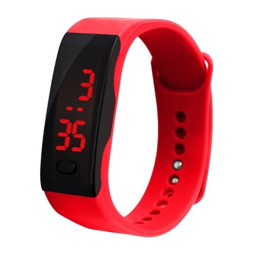 Led Digital Watch For Children - Red