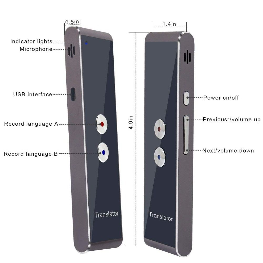 30 Multi-Language Translation For Learning Travelling Business Meeting T8 Portable Upgrade Version  Two-Way Real Time Translator WAAAA