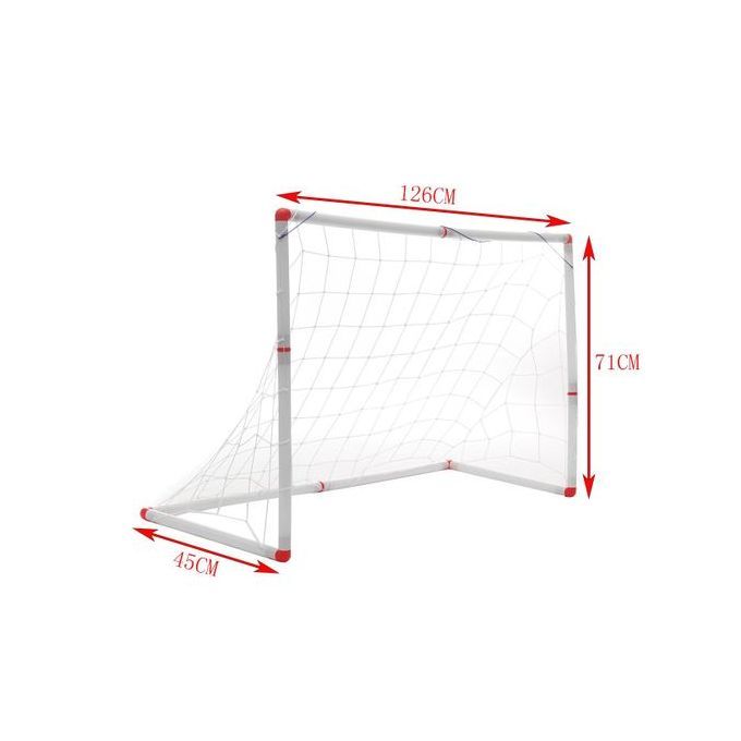 Kids Mini Football Gate Goal Post +Net +Ball +Pump Soccer Door Outdoor Sport Toy