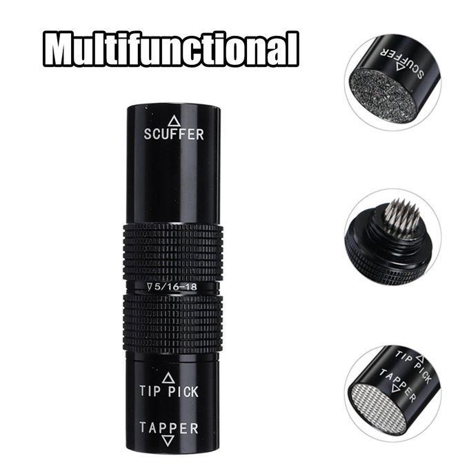 Billiard Snooker Pool Cue Tip Shaper Scuffer Aerator Stick Joint Protector Tool