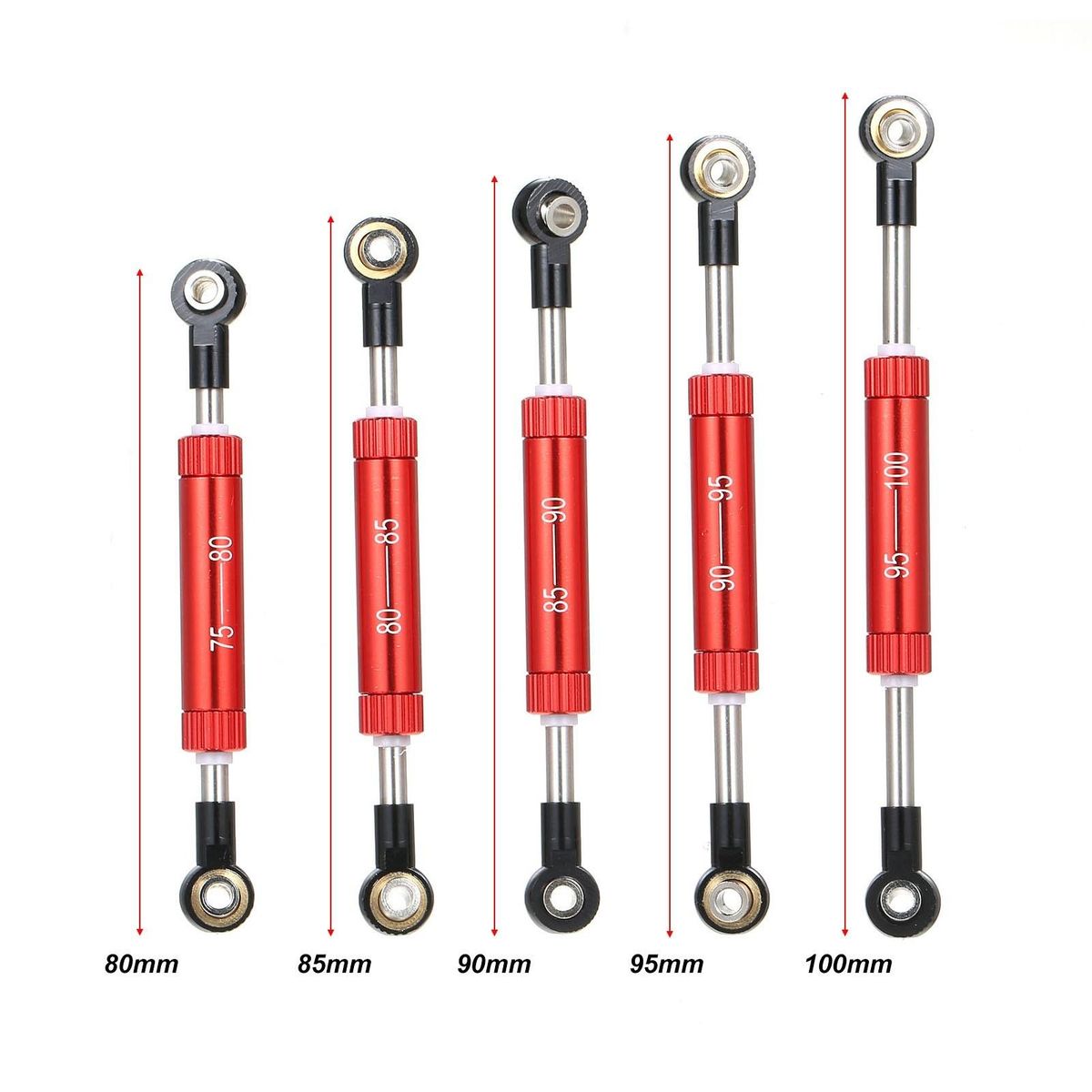Adjustable Steering Servo Link Rod Replacement for  Axial SCX10 Traxxas TRX4 D90 Redcat GEN8 RC Car