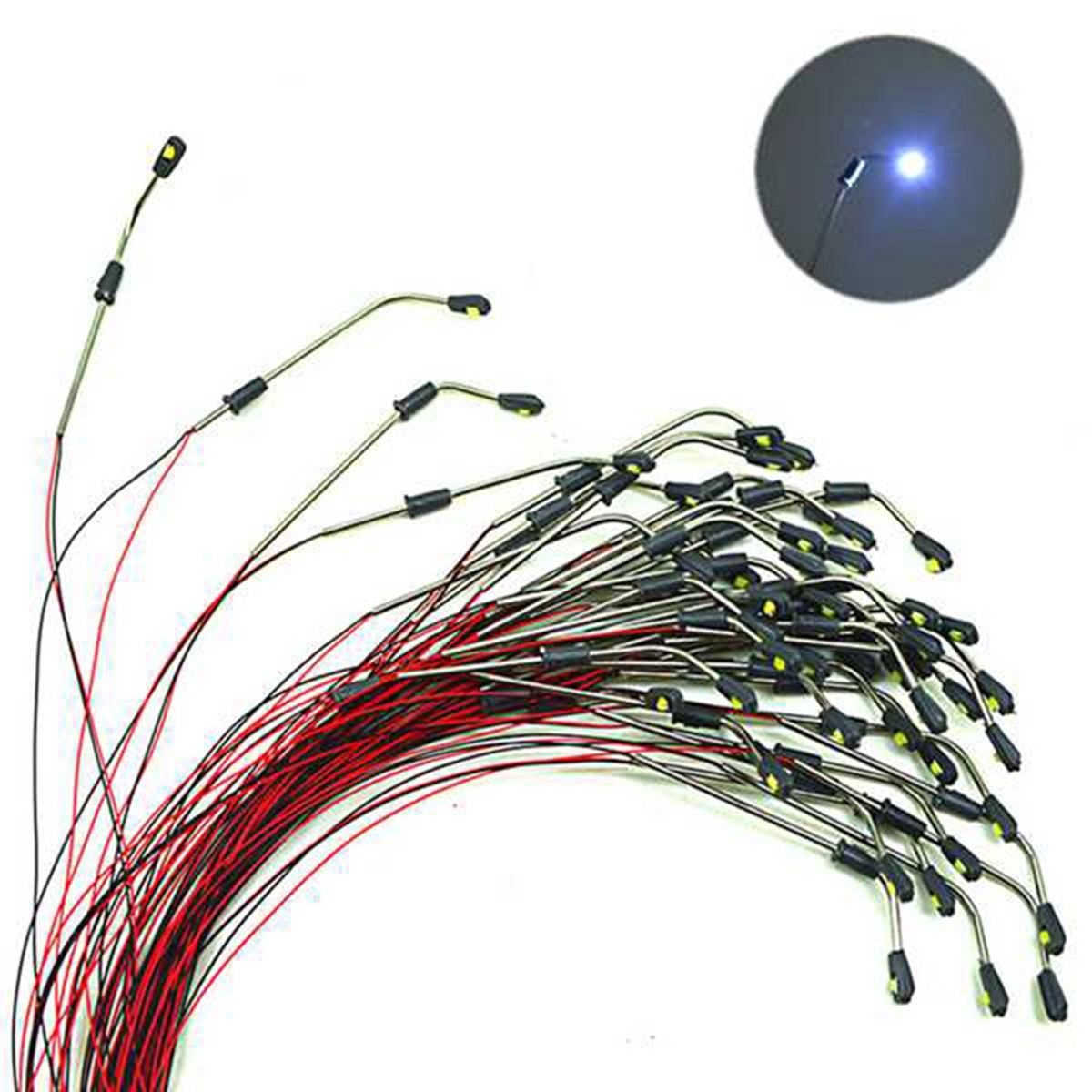 50Pcs 1:150 Model Street Light Railway Train Lamp LED