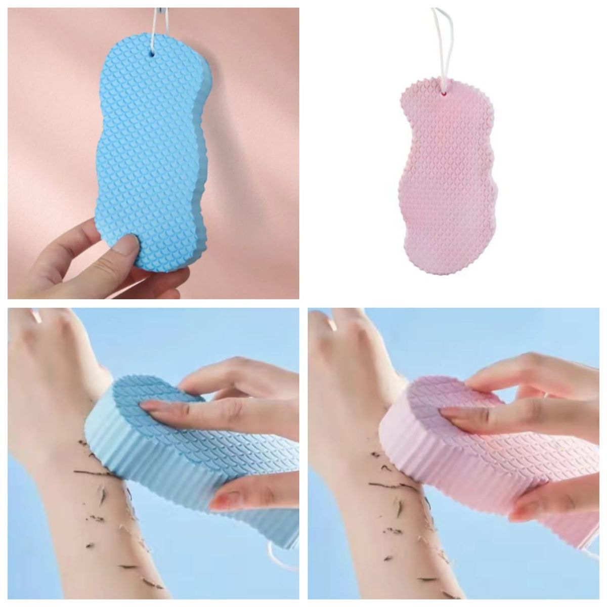 3D Exfoliating Body Scrubber/dead Skin Remover Scrub-2PCS