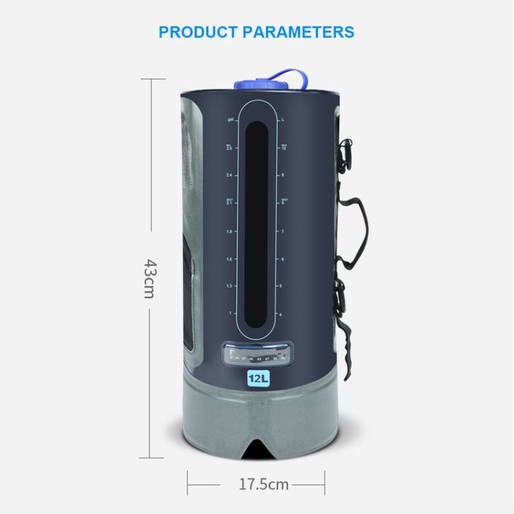 12L Camping Bath Bag, Colour: Spherical Air Pump