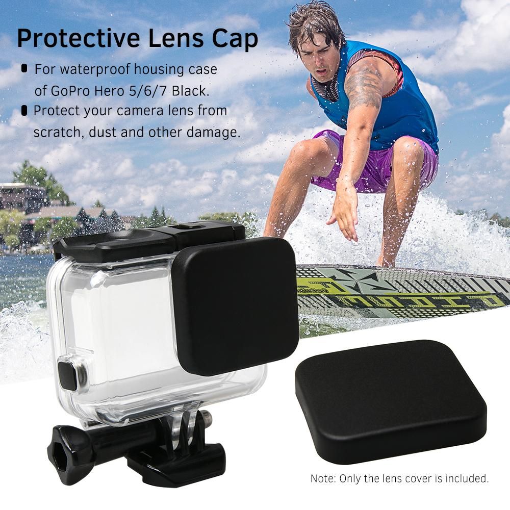 Protective Waterproof Housing Case Lens Cover Cap PC Material Dust-proof Cover Replacement for GoPro Hero 5/6/7 Black Waterproof Housing Case
