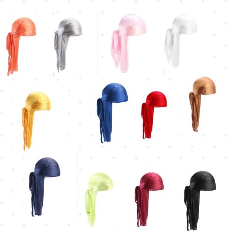 Plain Silky Durags-12 In 1....