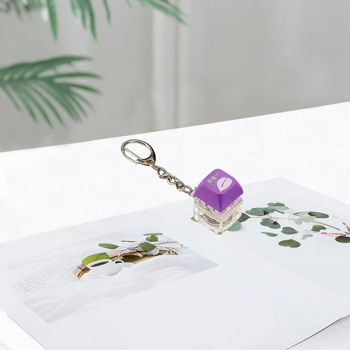 Mechanical Keyboard Lover Keychain Versatile Stress for Keyboard Purple