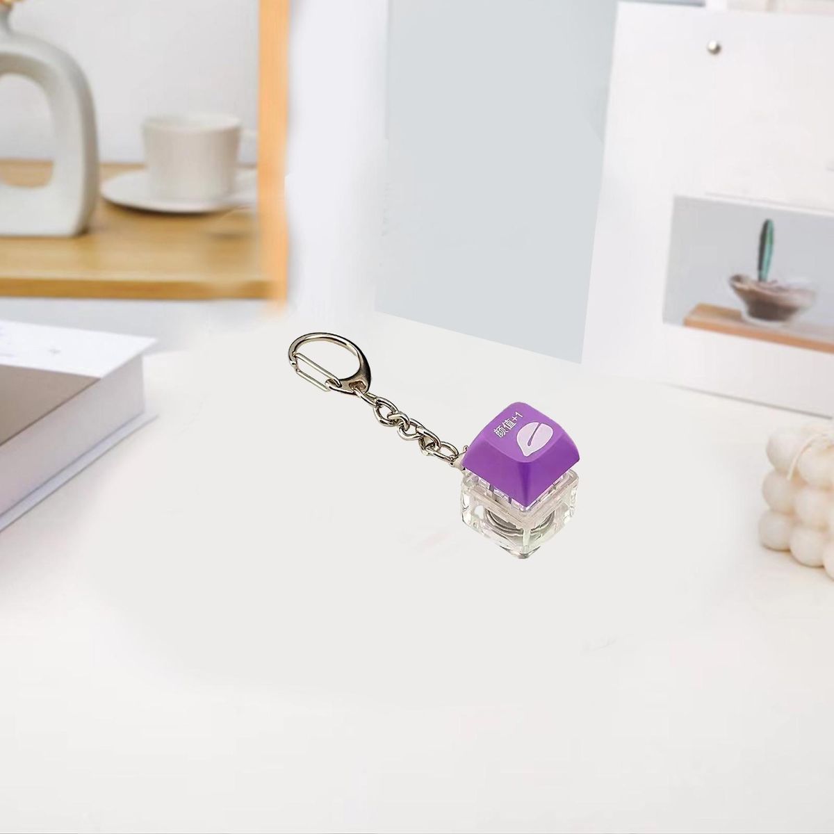 Mechanical Keyboard Lover Keychain Versatile Stress for Keyboard Purple