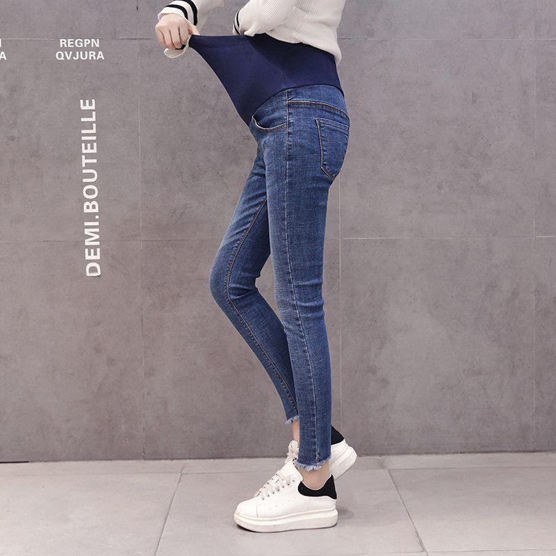 Pregnant Women Jeans 2019 Spring And Autumn New Wear Slim Korean Fashion Nine