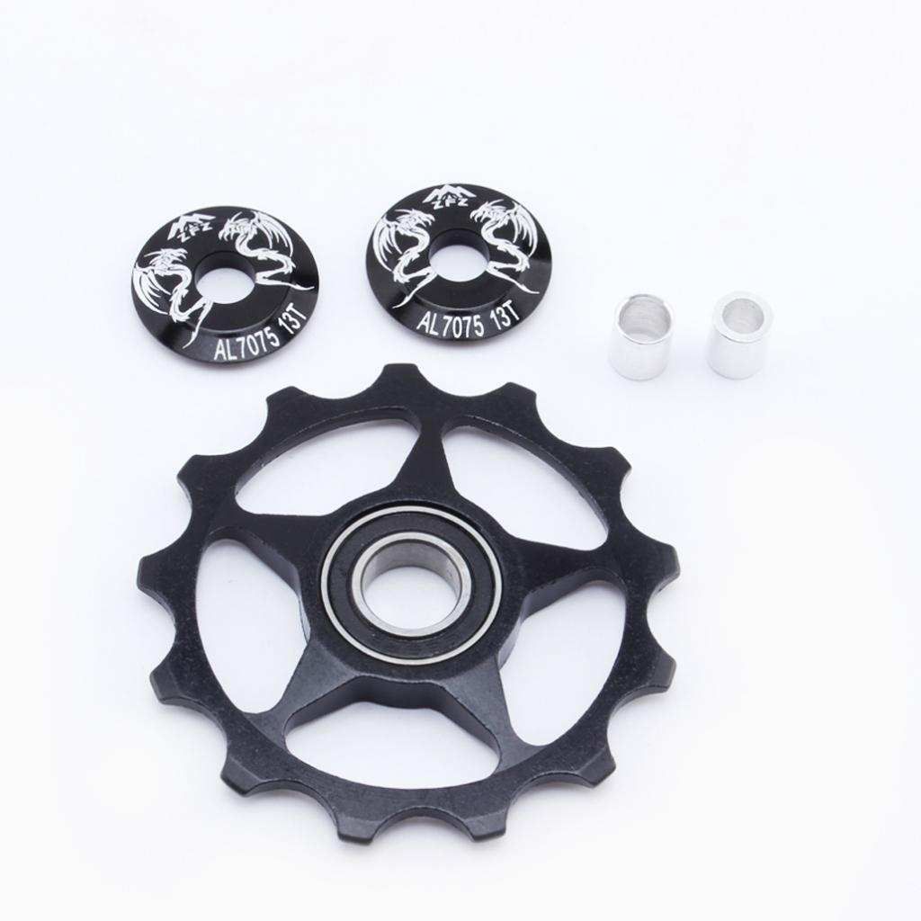 Aluminium Bike Jockey Wheel Rear Derailleur With 13TGear Guide Black