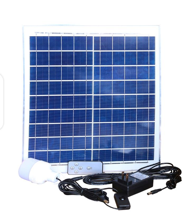 OST Solar/Rechargeable Fan With LED Bulb