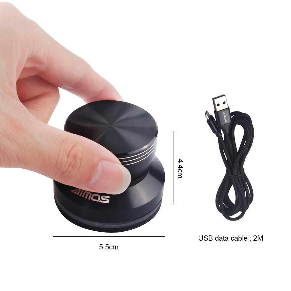 AIMOS USB Audio Volume Controller Knob, Volume Adjuster Rotary Computer Speaker Volume Control Switch For Win7/8/10/XP/Mac/Vista Android (Black)