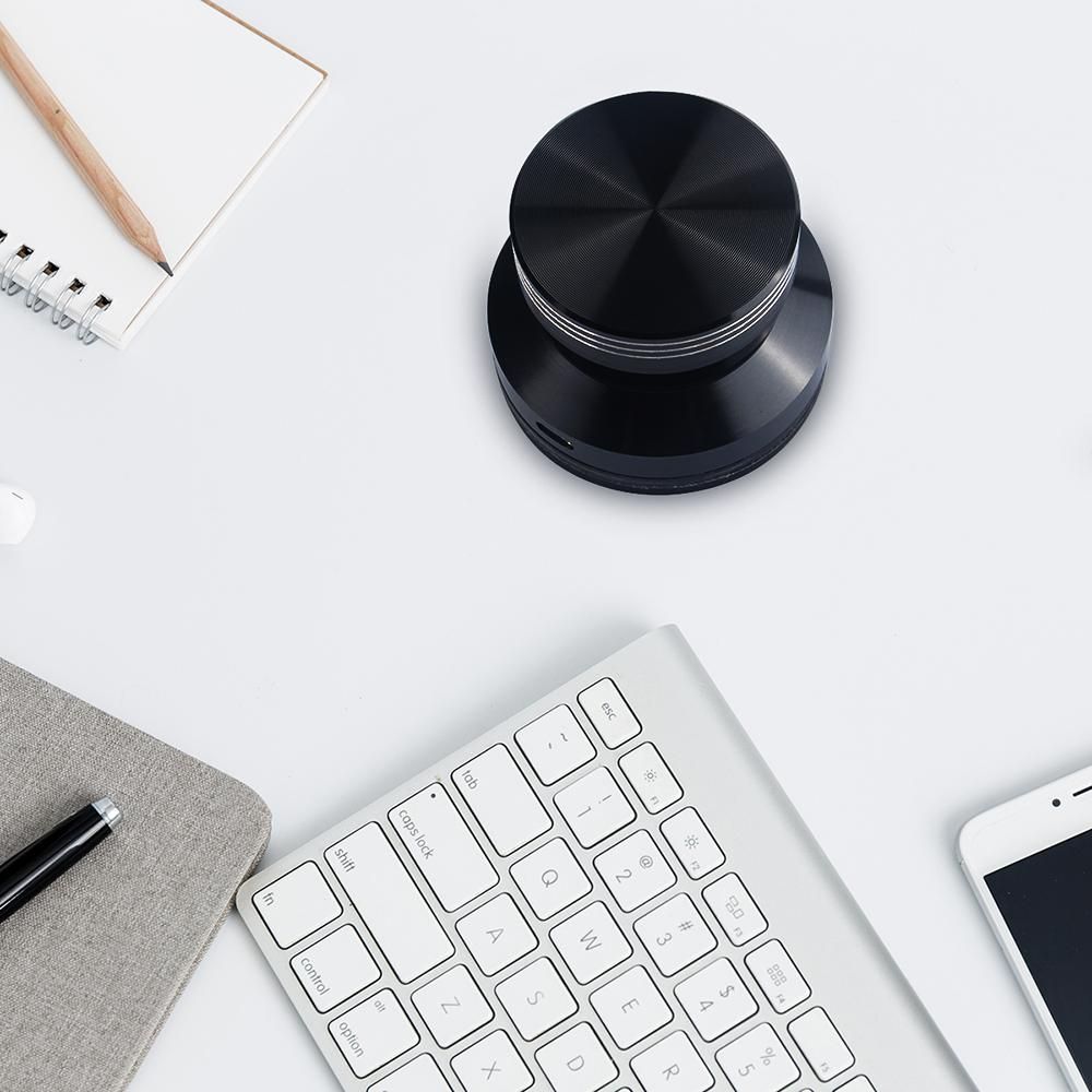 AIMOS USB Audio Volume Controller Knob, Volume Adjuster Rotary Computer Speaker Volume Control Switch For Win7/8/10/XP/Mac/Vista Android (Black)