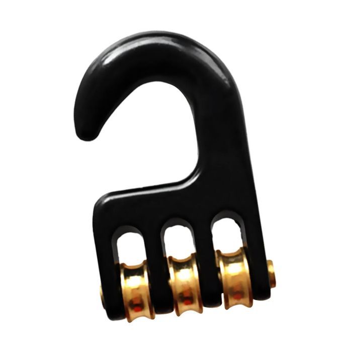 Windsurf Rigging Pulley Hook Aluminum Alloy 3 Wheels Trim Single Plate