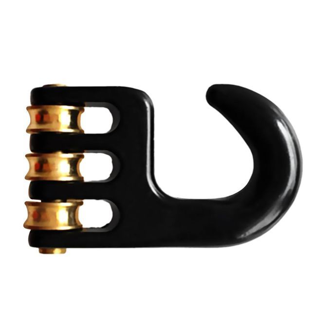 Windsurf Rigging Pulley Hook Aluminum Alloy 3 Wheels Trim Single Plate