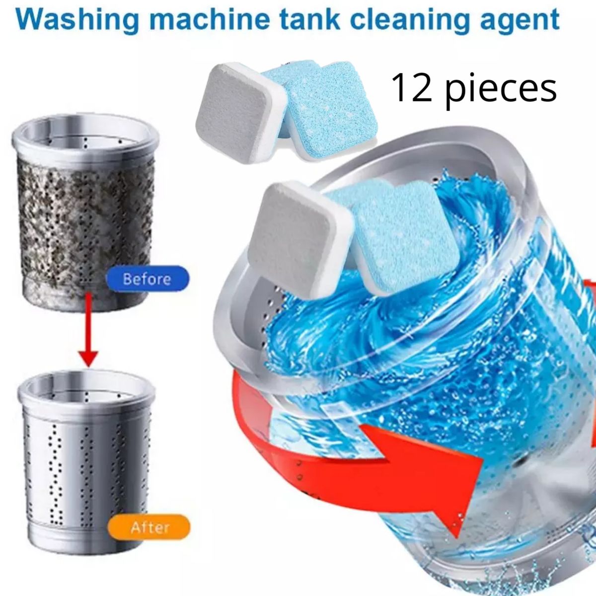 Washing Machine Tank Cleaning Effervescent Tablets Detergent