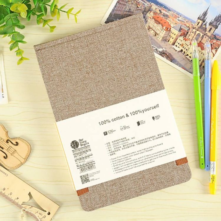 2 PCS A5 Cotton Cloth Watercolor Blank Notepad