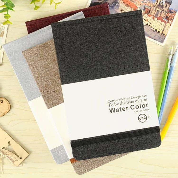 2 PCS A5 Cotton Cloth Watercolor Blank Notepad