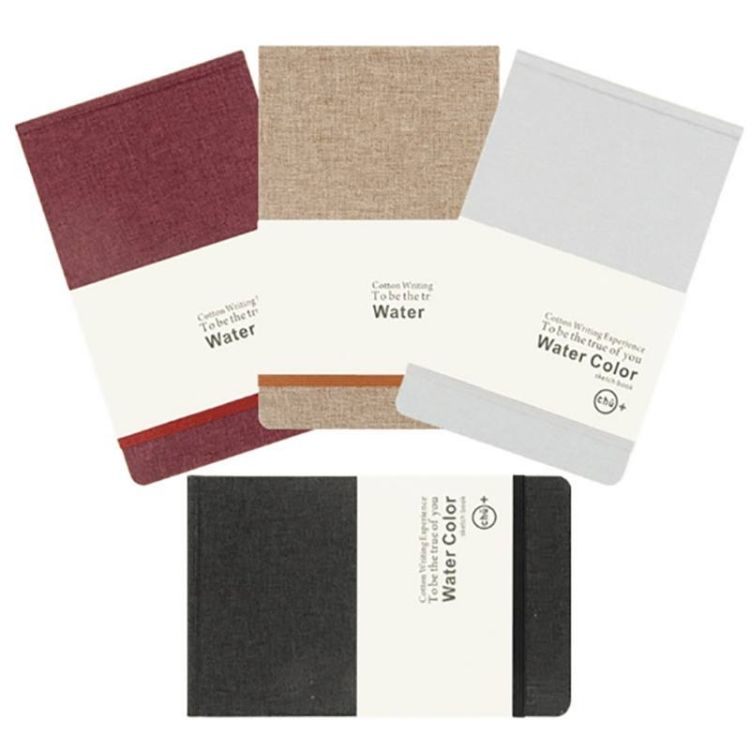 2 PCS A5 Cotton Cloth Watercolor Blank Notepad