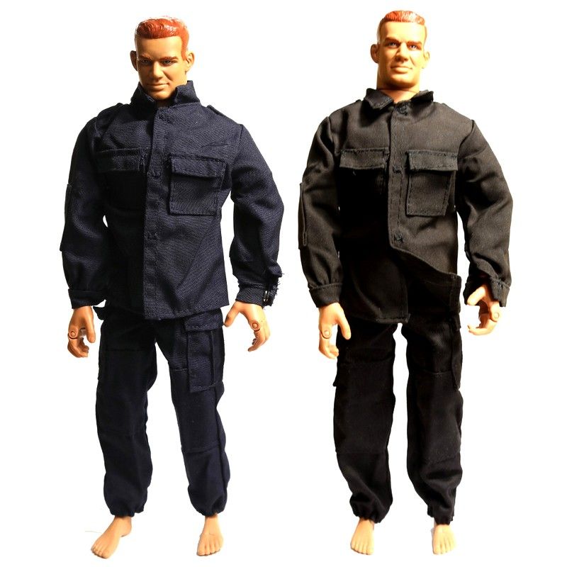 2 SETS 16 Scale WWII U.S. Black Navy Blue Uniforms