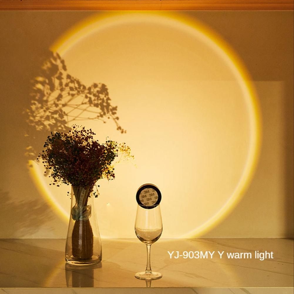 Wireless Sunset Lamp Night Light Projector Deoration Home Wall Lamp Led Lights for Room Kitchen Display  Sun