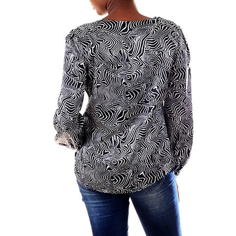 Black Patterned Top