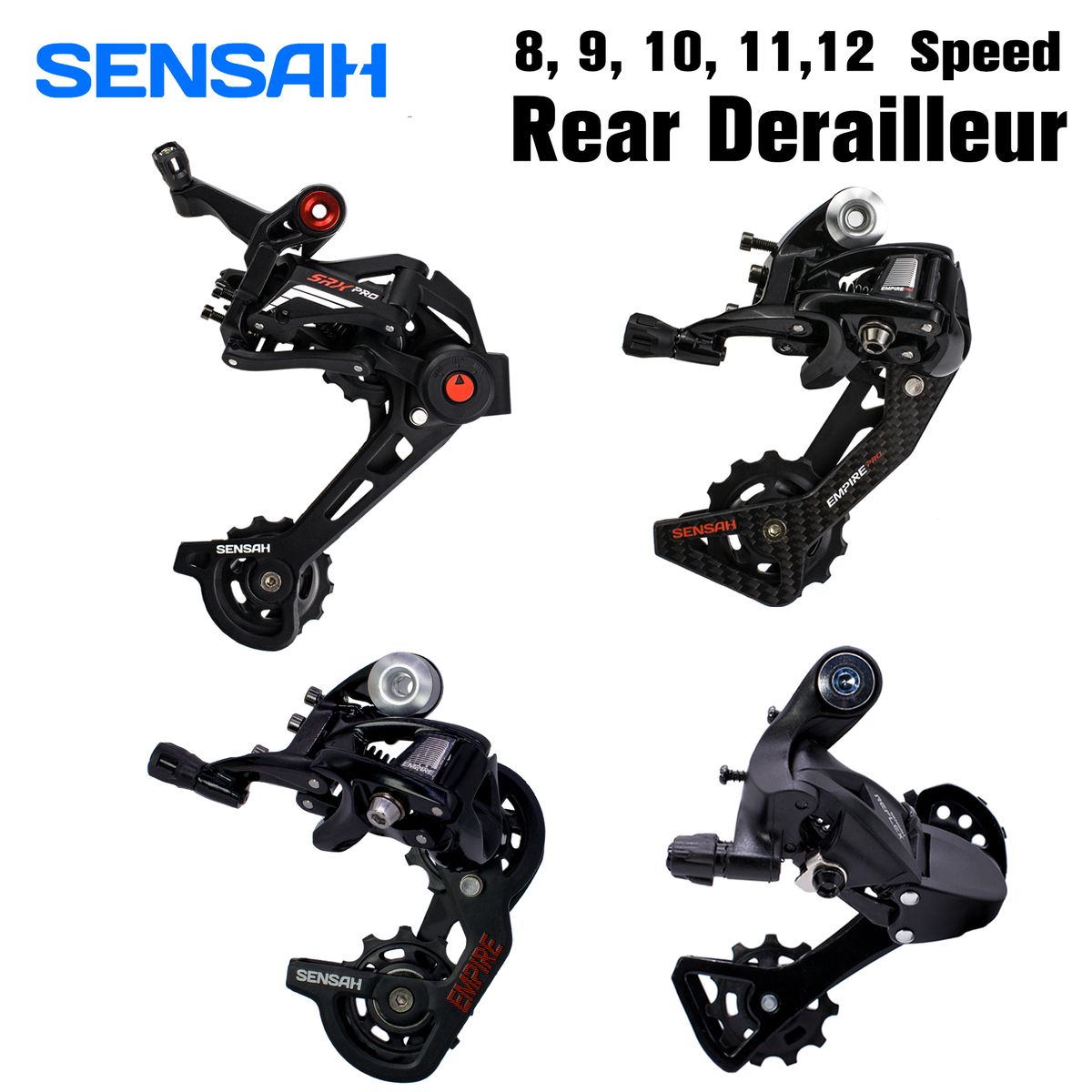 Sensah Road Bike R/f Rear Derailleurs Carbon 8 9 10 11 12