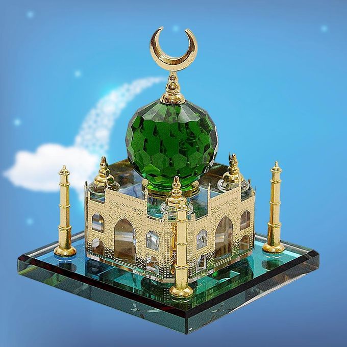 Crystal Taj Model Indian Taj Famous Building Showpiece Statue Desktop