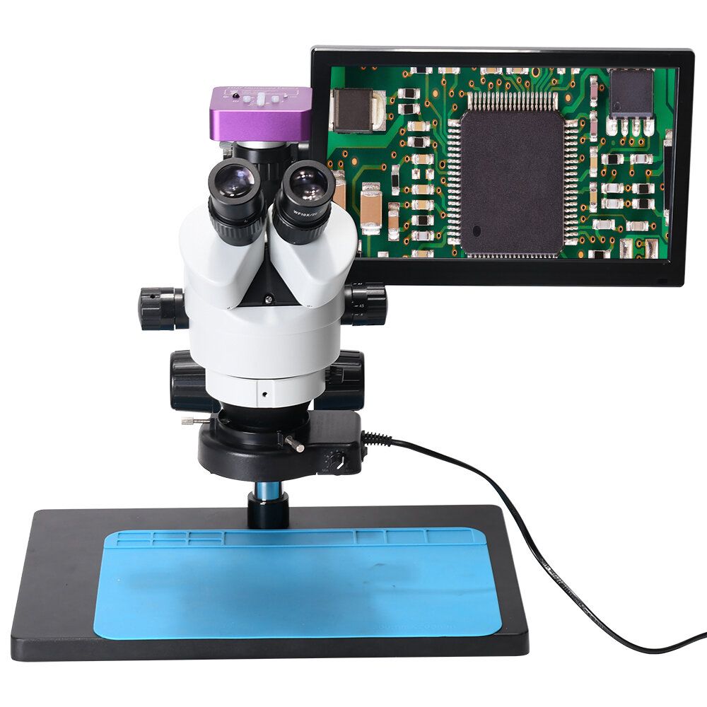 HAYEAR 7X-45X Trinocular Stereo Microscope 51MP HDMI Digital