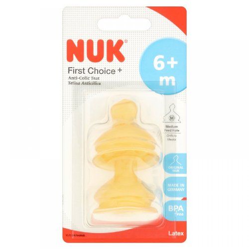 First Choice Latex Teat 6m+ Medium 2Pk